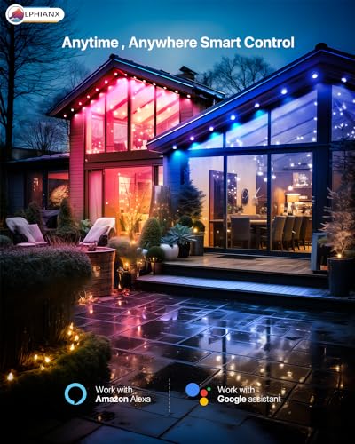 Smart 100ft Outdoor LED Lights for Home Automation