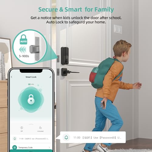 Smart WiFi Keyless Front Door Lock with App