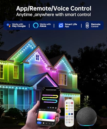 SMAVISTA 100ft Smart Outdoor RGB LED Lights