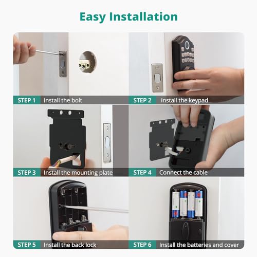 AkaGear Smart Keyless Entry Door Lock - Satin Nickel