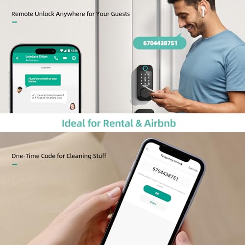 Smart WiFi Keyless Front Door Lock with App