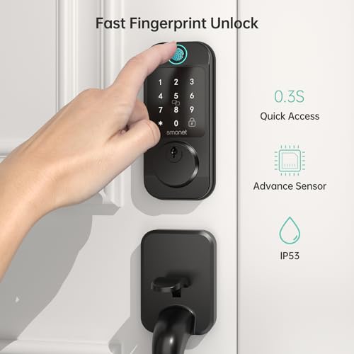 Smart WiFi Keyless Front Door Lock with App