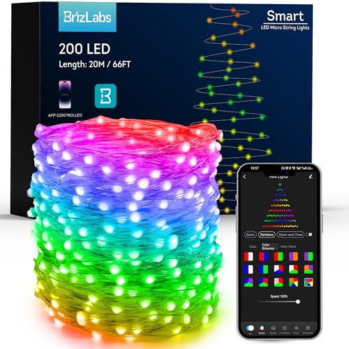 BrizLabs 66ft WiFi Smart Fairy String Lights