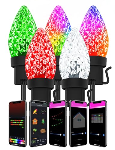 33FT Smart RGB C9 LED Lights with App Control