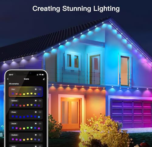 SHIMR 100FT Smart Outdoor LED Eaves Lights