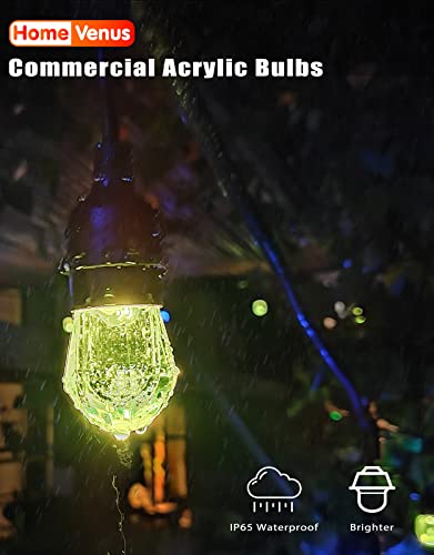 Smart Color-Changing LED Outdoor String Lights 36Ft