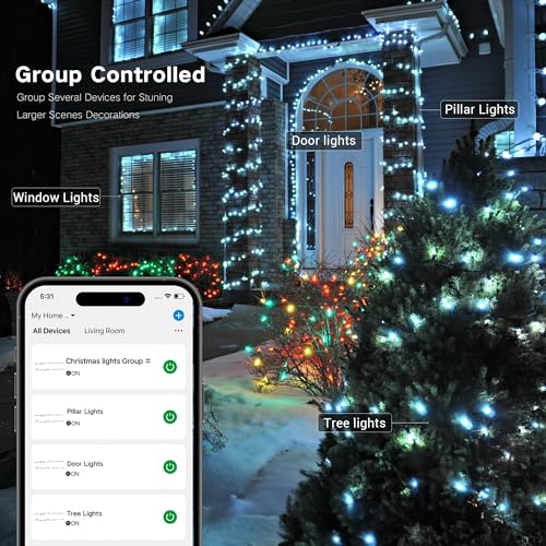 Smart LED Christmas String Lights with App Control