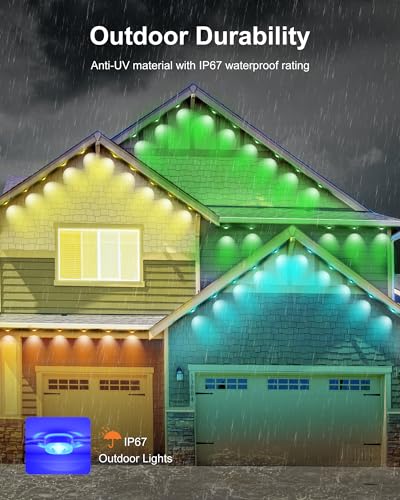 100ft Smart RGBIC Outdoor Permanent Lights System