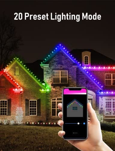 33FT Smart LED Christmas Lights, Color Changing Outdoor