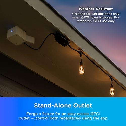 Enbrighten Smart Wi-Fi Outdoor GFCI Light Adapter