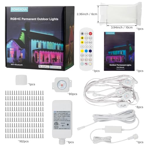 Smart RGB Outdoor Permanent Lights with Remote Control