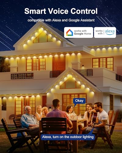 100ft Smart RGBIC Outdoor Permanent Lights System