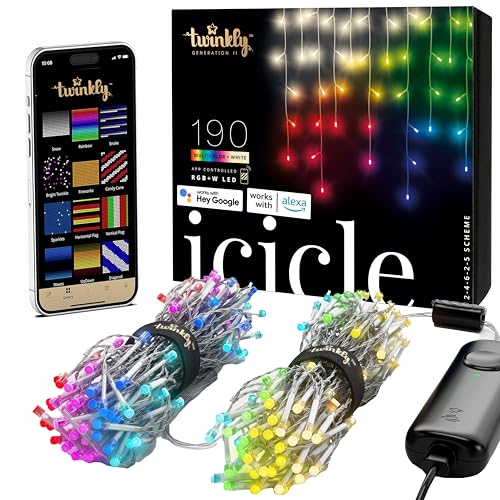 Smart App-Controlled LED Icicle Christmas Lights
