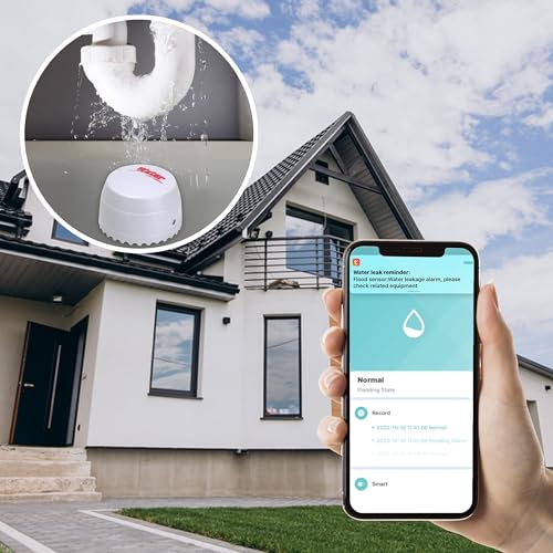 Tuya-Compatible Water Leak Detector Alarm Device