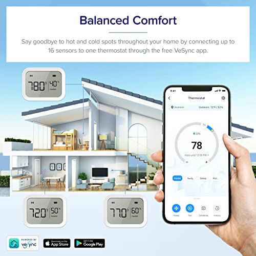 LEVOIT Smart Thermometer & Humidity Sensor with App