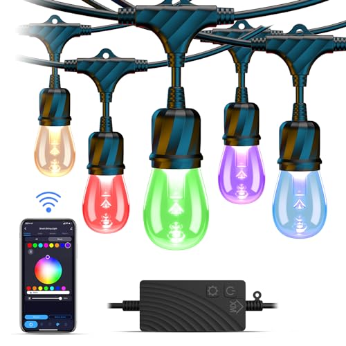 Smart Outdoor RGBW String Lights with Alexa Control