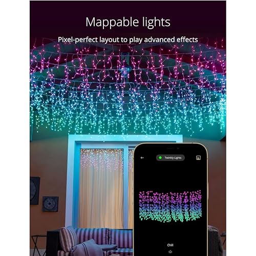 Smart App-Controlled LED Icicle Christmas Lights
