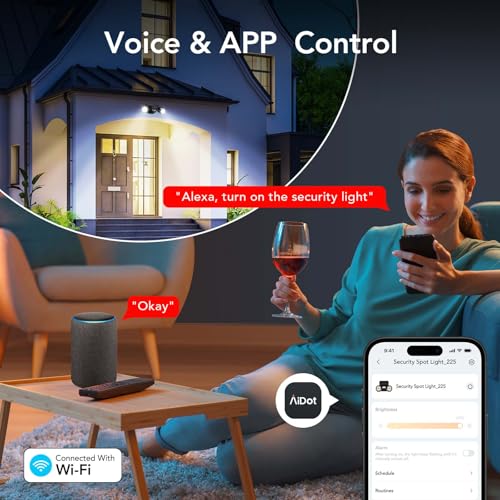 Smart Outdoor Motion Sensor Flood Lights - WiFi