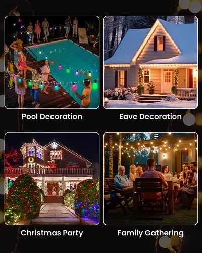 51FT RGB Smart Outdoor String Lights - Alexa Compatible