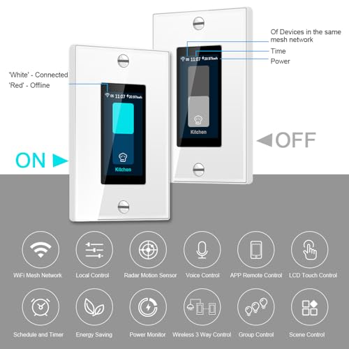 LANBON Smart Motion Sensor Light Switch, Alexa Compatible