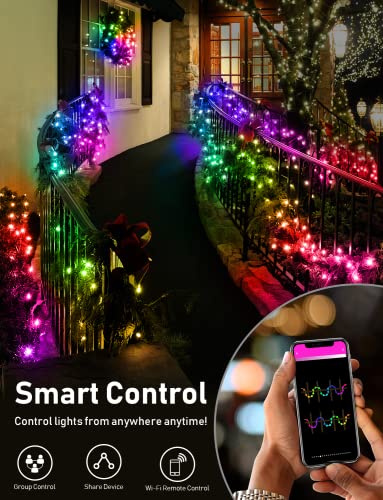 Smart WiFi RGB Christmas Lights - 33Ft, 100 LEDs