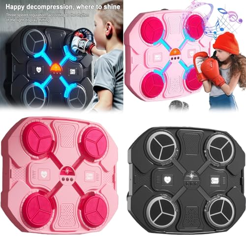 Smart LED Boxing Machine for Kids - Pink