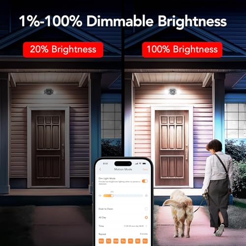 Smart Outdoor Motion Sensor Flood Lights - WiFi