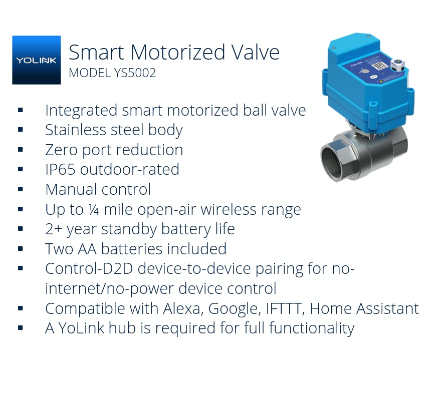 YoLink Smart Water Leak Protection & Valve System