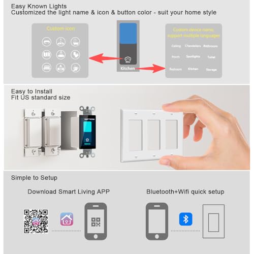 LANBON Smart Motion Sensor Light Switch, Alexa Compatible