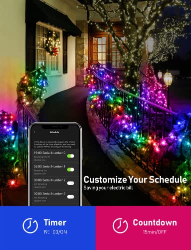 Smart WiFi RGB Christmas Lights - 33Ft, 100 LEDs