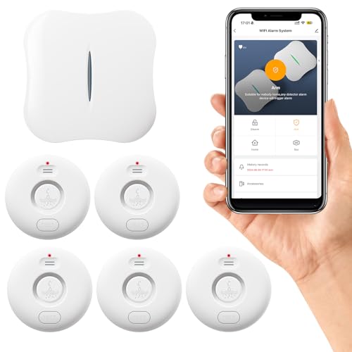 WiFi Water Leak Detector 5-Pack with Alarm