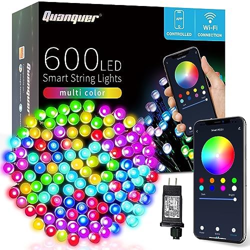 Quanquer Smart WiFi RGB Christmas Lights - 196FT