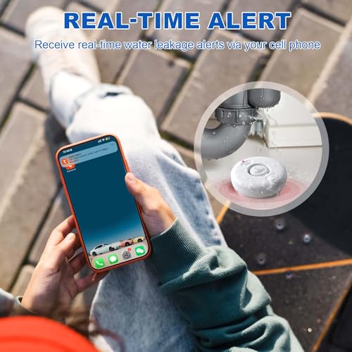 WiFi Water Leak Detector 5-Pack with Alarm