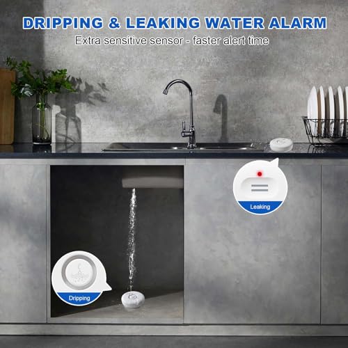 WiFi Water Leak Detector 5-Pack with Alarm