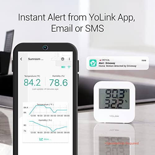 YoLink Smart Temperature & Humidity Sensor with Alerts