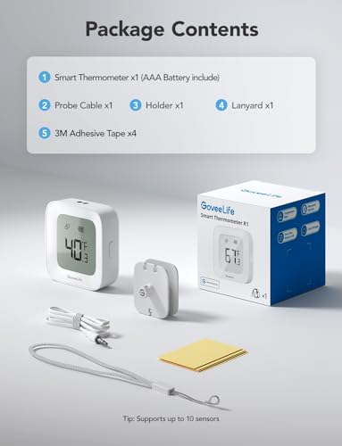 GoveeLife Smart Bluetooth Freezer Thermometer Alarm