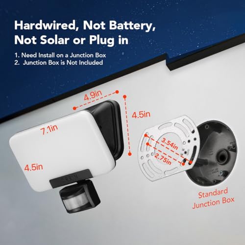 Smart LED Floodlight with App Control, 2700K-6500K