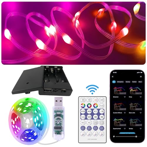 DIY RGB+IC Battery LED Strip Lights with Remote