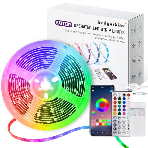 Battery Operated 20ft LED Strip Lights with Remote