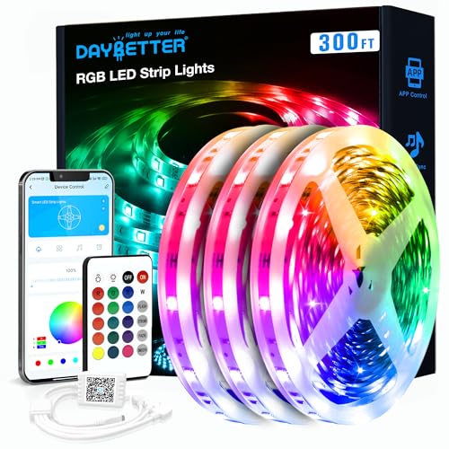DAYBETTER 300ft Smart LED Strip Lights with Remote