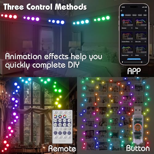 DIY RGB+IC Battery LED Strip Lights with Remote