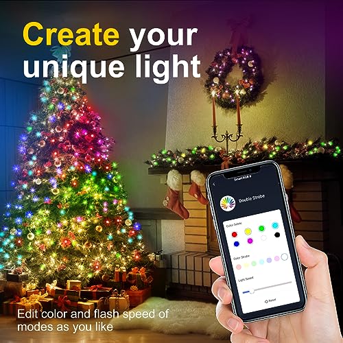 Quanquer Smart WiFi RGB Christmas Lights - 196FT