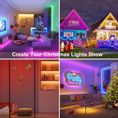 Smart WiFi RGB LED Strip Lights - 32.8ft