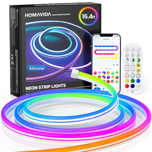 Smart RGB LED Neon Rope Lights with Voice Control