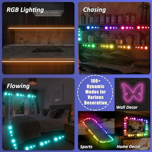 DIY RGB+IC Battery LED Strip Lights with Remote