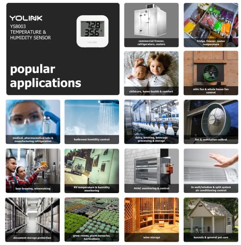 YoLink Smart Temperature & Humidity Sensors - 2 Pack