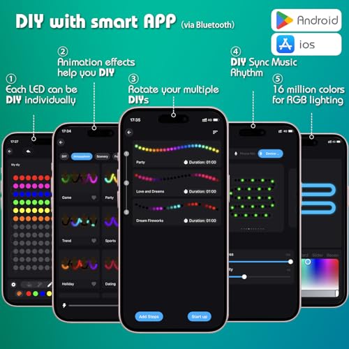 DIY RGB+IC Battery LED Strip Lights with Remote