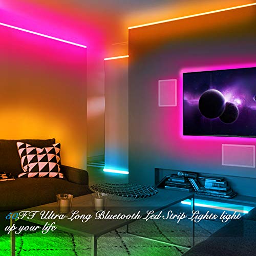 Smart LED Strip Lights with App Control, 50ft