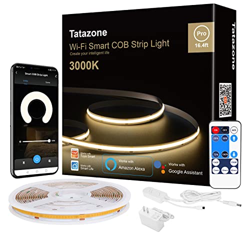 Tatazone WiFi COB LED Strip Light, 16.4ft