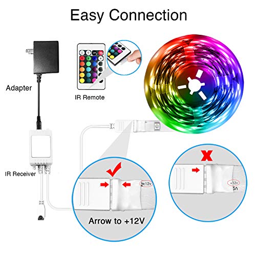 Smart LED Strip Lights with App Control, 50ft